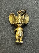 9ct Gold pendant in form of a mouse Weight 13.9g