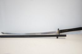 Display samurai sword with scabbard