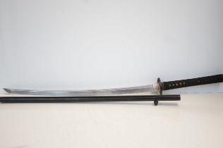 Display samurai sword with scabbard