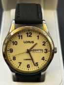 Gents Lorus day/date boxed watch