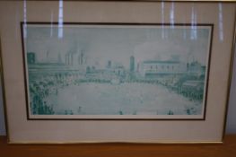 L S Lowry Limited edition print with blind stamp (