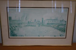 L S Lowry Limited edition print with blind stamp (
