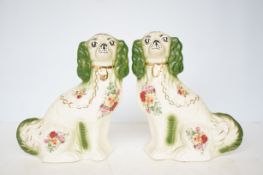 Pair of reproduction Staffordshire dogs Height 30