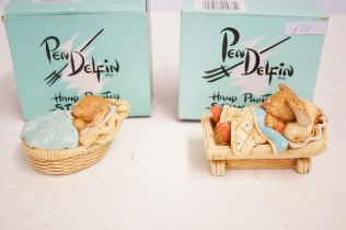 2x Boxed pendelfin figures