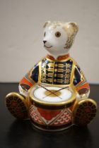 Royal crown derby drummer teddy silver stopper