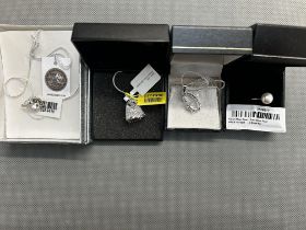 3x 925 silver & Swarovski chain & pendants & 925 f