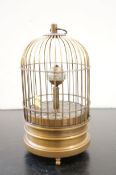 Brass bird cage clock