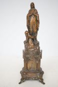 Possibly bronze religious figure Height 40 cm