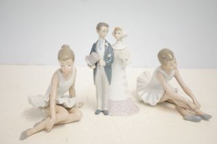 Lladro 4808 'The wedding' together with 2 Nao figu