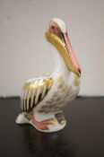Royal crown derby white pelican silver stopper