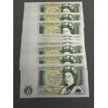 10x uncirculated one pound notes in consecutive nu