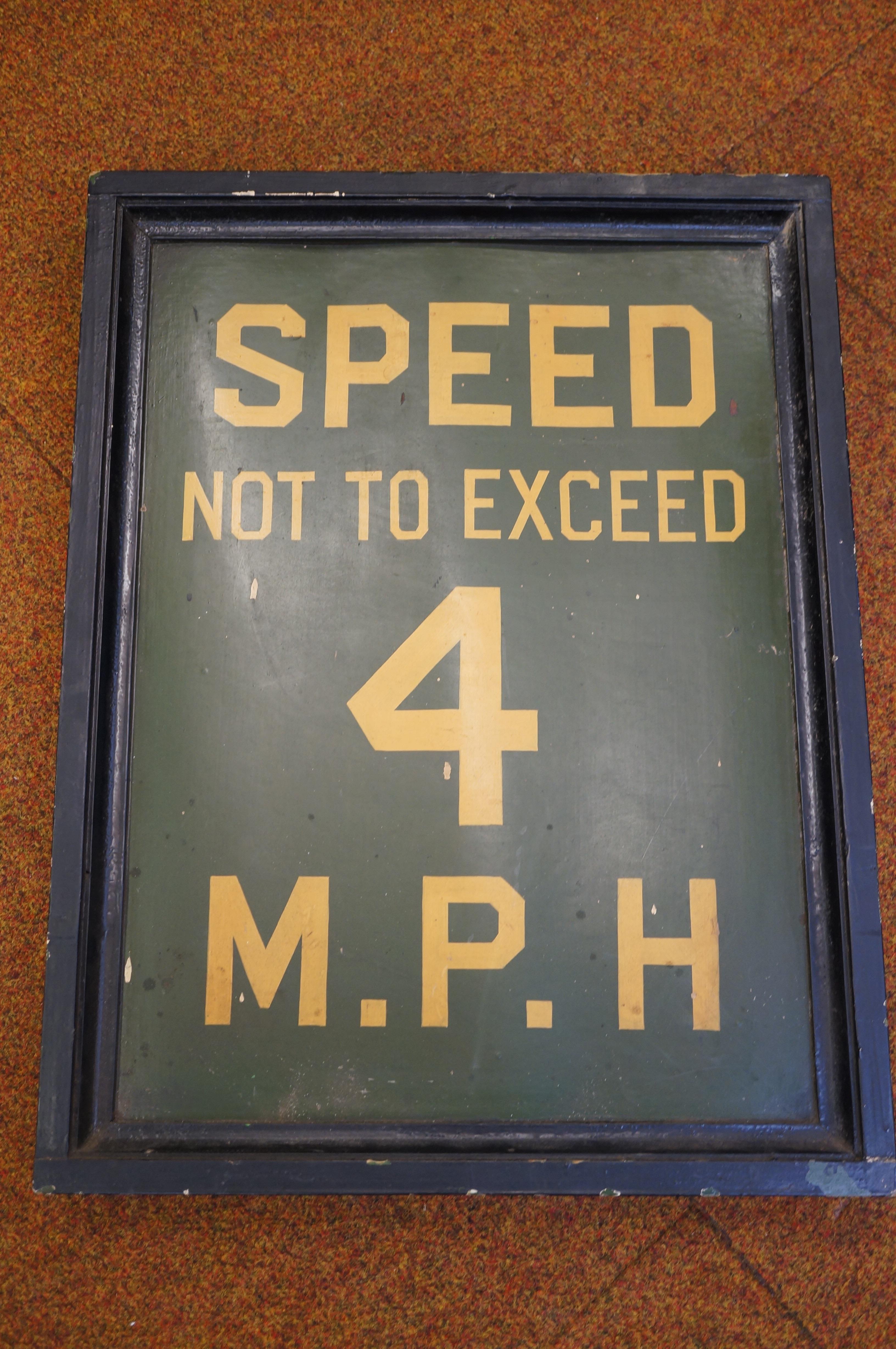 Original heavy wooden sign