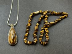 2 Tigers eye necklaces