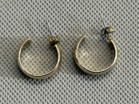 Pair of 9ct gold hoop earrings 4.7g