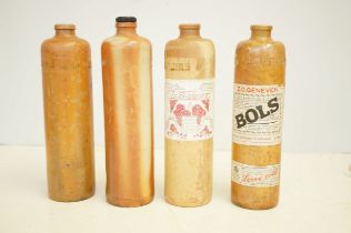 Collection of 4 dutch stoneware bottles