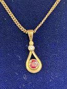 9ct Gold chain & pendant