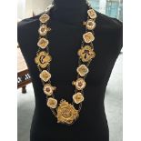 Masonic regalia, large chain with 20 jewels to inc
