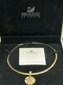 Swarovski chocker & pendant in original box with p