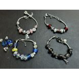 4x Charm bracelets