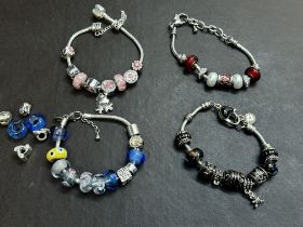 4x Charm bracelets