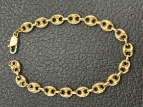 9ct Gold bracelet Weight 7.5g