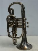 Lark silver plate cornet - no mouth piece