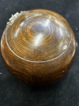 Wooden orb tea caddy