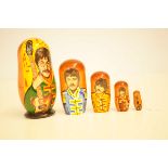 Russian doll's depicting The Beatles