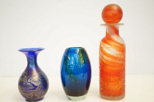 3 Pieces of Mdina art glass Tallest 29 cm