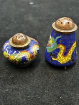 Cloisonné salt & pepper