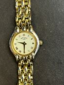 Ladies Gold Plated Rotary Watch