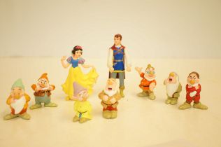 Disney snow white & 7 dwarfs together with prince