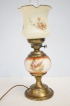 Converted oil lamp with ceramic