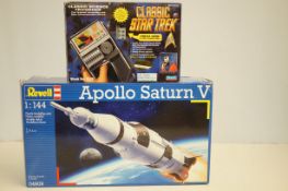 Apollo saturn V together with Star Trek classic s