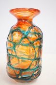 Unsigned Mdina art glass 22 cm
