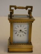Brass french miniature carriage clock
