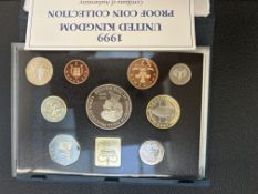 1999 United Kingdom proof coin collection with coa