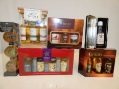 Collection of miniature whiskeys