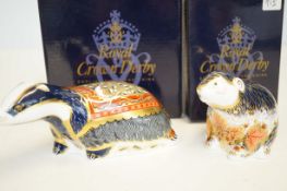 Royal crown derby Moonlight badger together with r