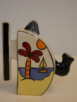 Lorna Bailey half circle teapot tropicana