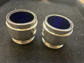 Pair of silver lined salts Birmingham