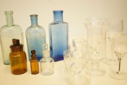 Collection of early apothecary bottles to include