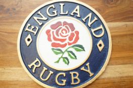 England rugby cast iron sign