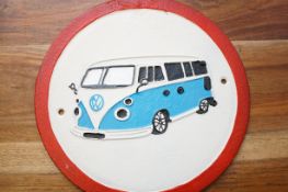 VW Camper van cast iron sign