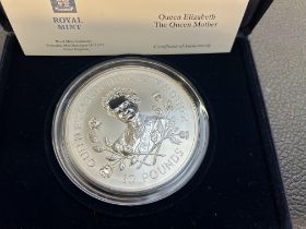 Royal mint Guernsey silver proof 10GBP coin Queen