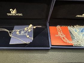 2x Boxed Swarvoski necklaces with original boxes &