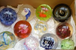 Collection of 11 paperweights to include Caithness