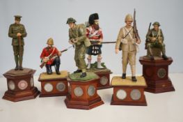 Good collection of military figurines (resin) Tall
