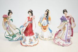 Lena Liu The Danbury mint set of 4 figures The ros