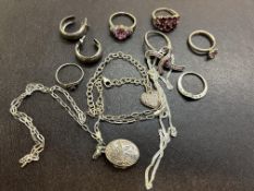 Collection of silver jewellery